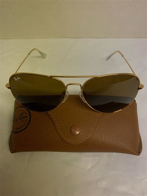 Ray Ban Aviator Sunglasses Gold Frame And Brown Lenses Rb3026 001 33 62mm Large 805289178330 Ebay