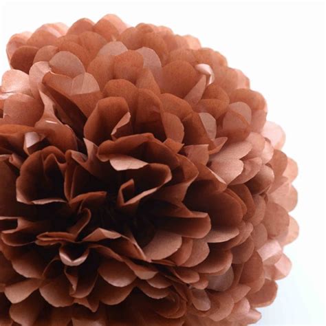 Paper Pom Pom In Shimmery Copper Tissue Paper Poms Etsy