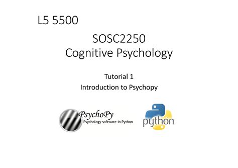 Tutorial 1 Introduction To Psychopy Sosc Cognitive Psychology