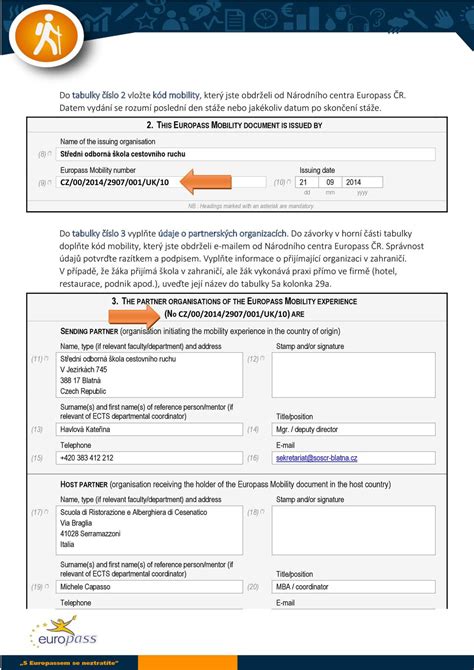 Jak Vyplnit Europass Mobilitu Pdf Stažení Zdarma