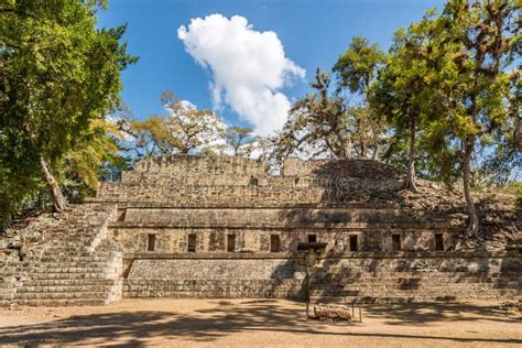 View at the Acropolis of Copan Archaeology Site in Honduras Stock Image ...