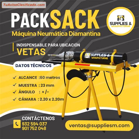 Maquina Diamantina Perforadora Neumatica Packsack Empresas E I