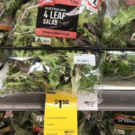 Tas Coles 4 Leaf Salad Mix 120g 150 Coles Charles St Launceston