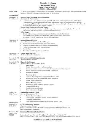 Martha S Resume Pdf