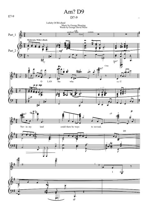 Lullaby Of Birdland Sheet Music For Piano Piano Duo