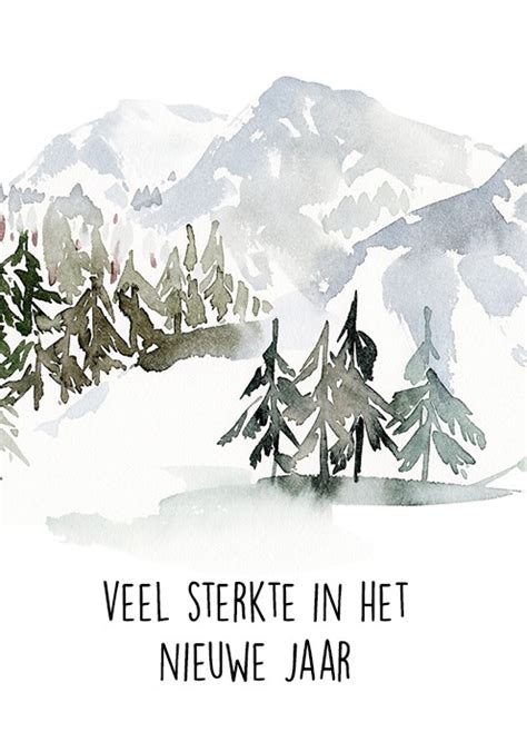 Kerstkaart Veel Sterkte