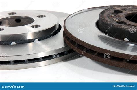 New And Old Disk Brake Rotors Stock Photo Image Of Parts Slow 40968996