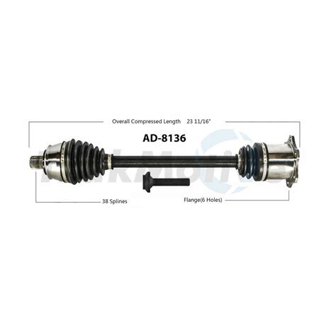 Audi CV Axle Shaft Front Driver Side Aftermarket AD8136 Surtrack AD