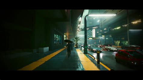 4K CYBERPUNK 2077 Corpo Plaza Rain Walk Part 1 Ultra Graphics