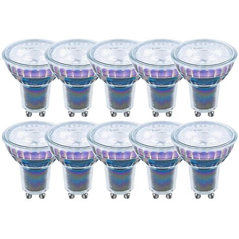 10 X Led Leuchtmittel Glas Reflektor 5 5w 50w Gu10 Linse 345lm Warm