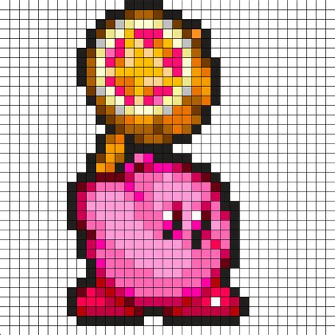 Ssb Hammer Kirby Perler Bead Pattern Pixel Art Templates Perler Bead Templates Perler Bead