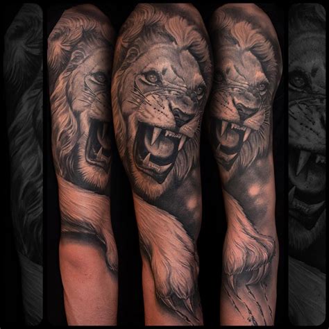 Realistic Lion Tattoo