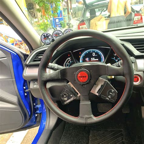 Car Modification Steering Wheel 14 Inch V1 Leather Multi Color Arrow