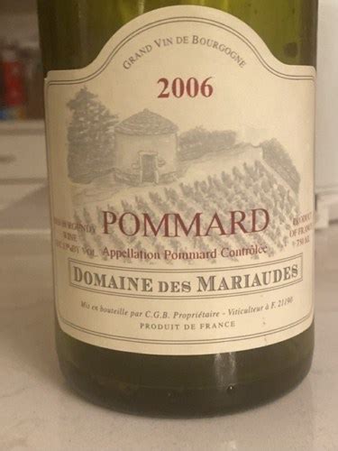 Mariaudes Pommard Vivino US