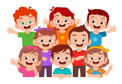 Premium Vector Happy Cute Kids Boy And Girl Smile Together Happy