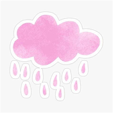 Watercolor Pink Cloud Sticker For Sale By Lildesignersho In 2024