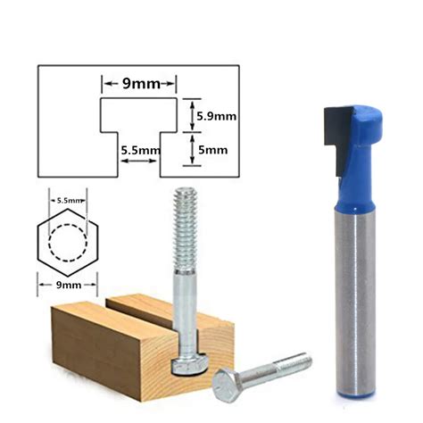 Pc T Slot Cutter Router Bit For Mm Hex Bolt Shank In Drill Bits