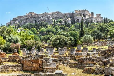 Gora En Atenas Grecia Vista Panor Mica De Las Antiguas Ruinas Griegas