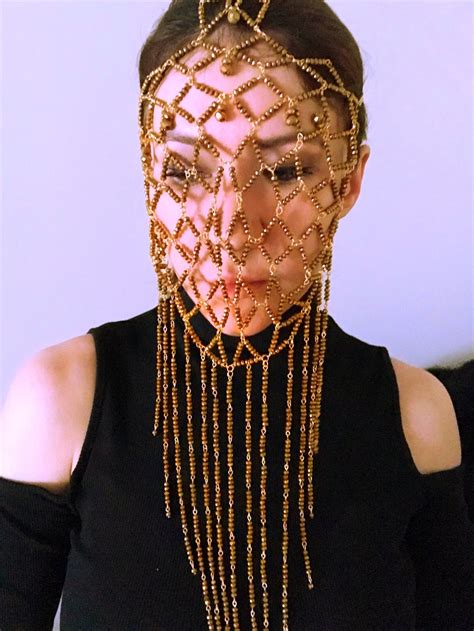 Golden Face Mask Moon Light Face Jewelry Getman Jewelry