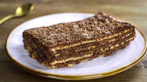 Receta fácil de tarta de galletas con chocolate