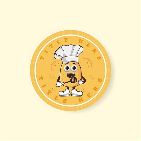 Premium Vector Illustration Of A Potato Label Wearing A Chefs Hat