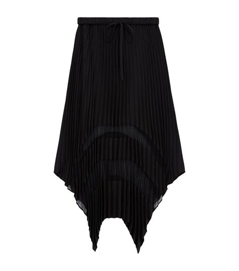 Womens The Kooples Black Pleated Midi Skirt Harrods Uk