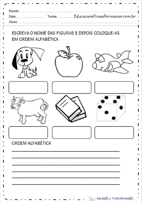 Atividades Volta às Aulas 2 Ano Escreva O Nome Das Figuras Educação E Transformação