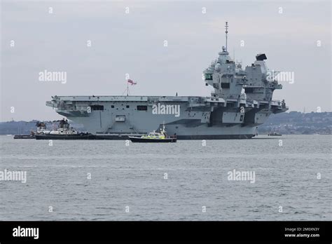 The Aircraft Carrier Hms Prince Of Wales Returns To The Naval Base