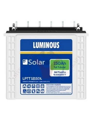 V Luminous Lptt L Solar Tall Tubular Battery Ah At Best