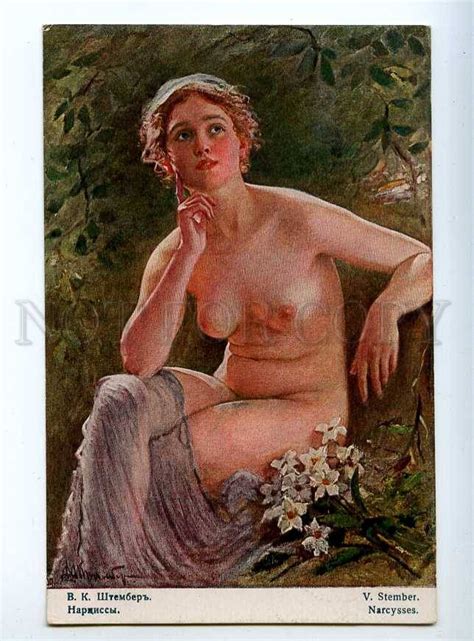 224712 RUSSIA STEMBER Daffodils NUDE Luban 212 Naked Vintage Topics