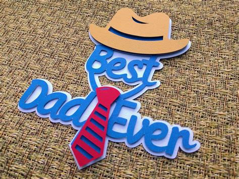 Best Dad Cake Topper Svg