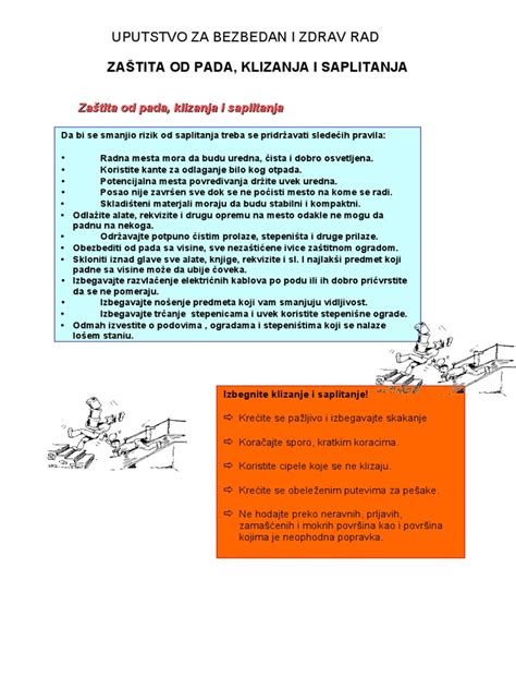 Prepravljeno-Uputstvo Od Klizanja, Pada I Saplitanja | PDF