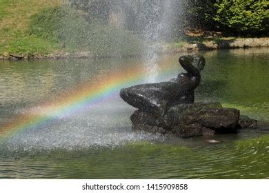Fountain Sculpture Naked Woman Lying On Stock Photo Shutterstock