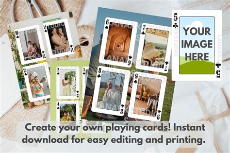 Customizable Playing Cards Template DIY Personalized Playing Cards Printable Playing Card ...