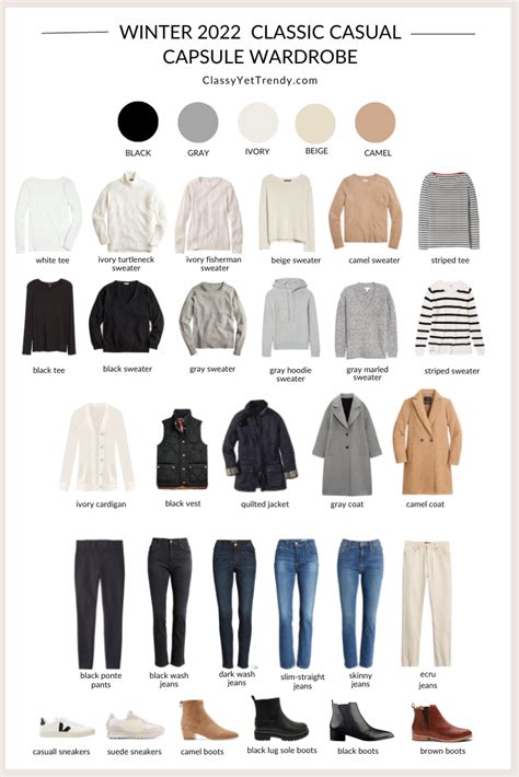 My 29 Piece Winter 2022 Classic Casual Neutral Capsule Wardrobe