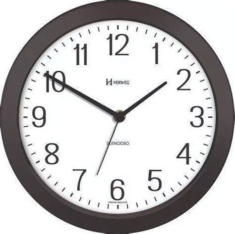 Herweg 660043 34 Reloj De Pared Silencioso 26 Cm Color Negro