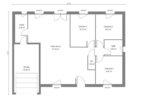 Plan De Maison 80m2 3 Chambres Ventana Blog