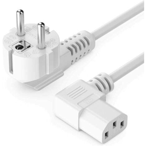 Cable De Alimentacion Cpu Cee M C H Acodado M Blanco