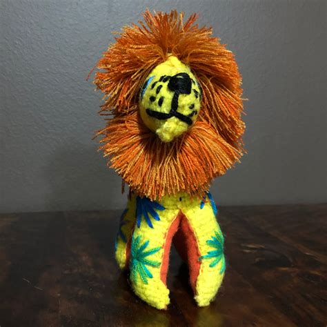 Hand Sewn Stuffed Animal Lion Plush Toy