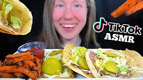 Asmr Smashburger Tacos Mukbang Eating Sounds Youtube