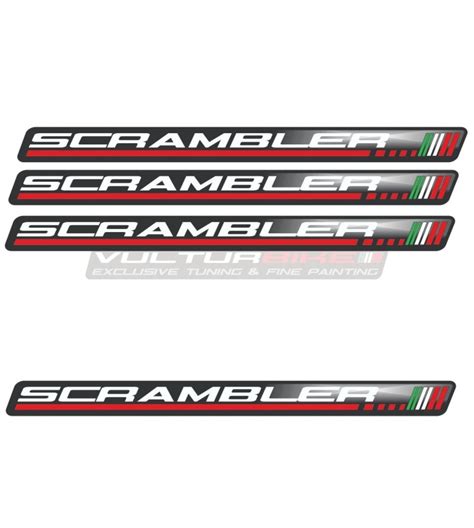 4 Adhesivos Universales De Resina 3D Ducati Scrambler