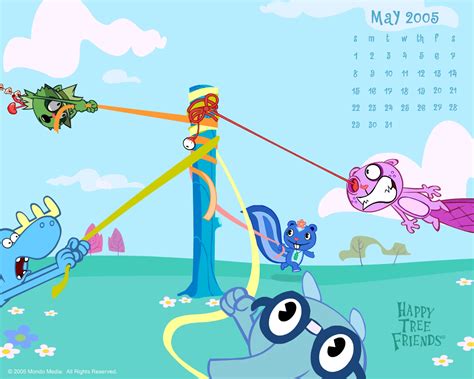 Image - Htf may calendar by yoshi lord.jpg | Happy Tree Friends Wiki ...