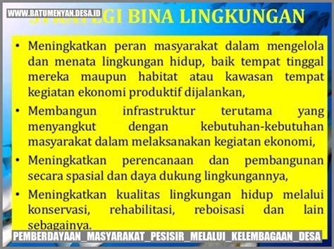 Pemberdayaan Masyarakat Pesisir Melalui Kelembagaan Desa Batu Menyan