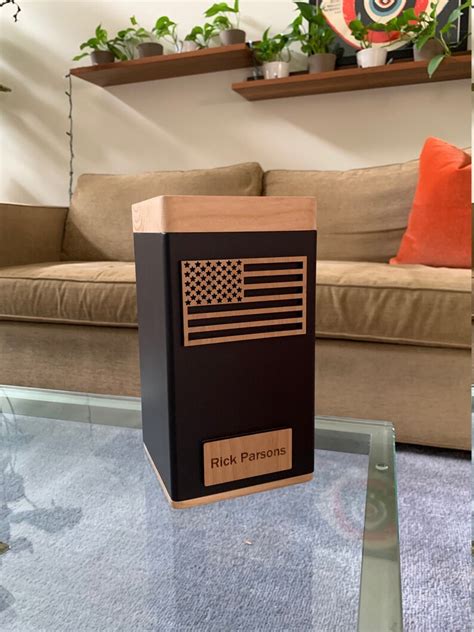 Patriotic Urn Military Veteran Urn American Flag Urn Etsy