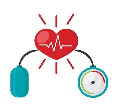 Concepto De Presión Arterial Con Medidor De Presión Arterial Y Corazón