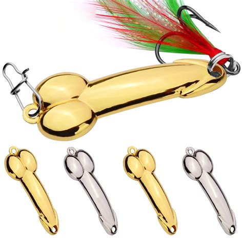 Metal Spoon Penis Shape Fishing Lures 5g 10g 15g 20g Golden Sequin Lure