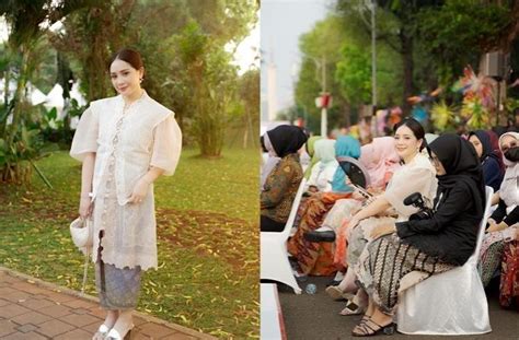 Outfit Kebaya Nagita Slavina Datang Ke Acara Istana Kepresidenan Jadi