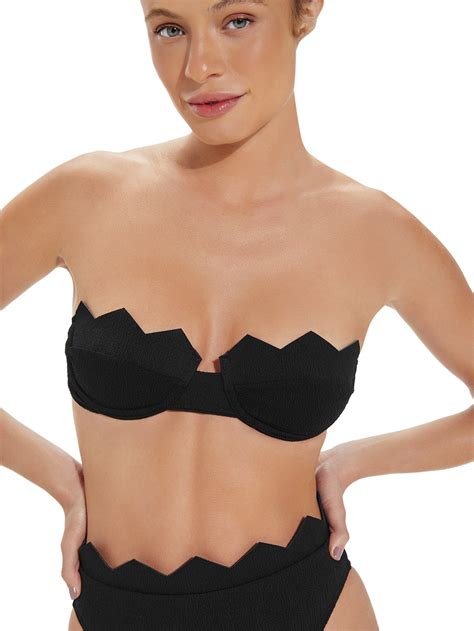 Biquíni Top Bandeau Aro Imani Vix Preto Shop2gether