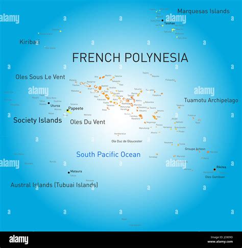 Detailed French Polynesia Map