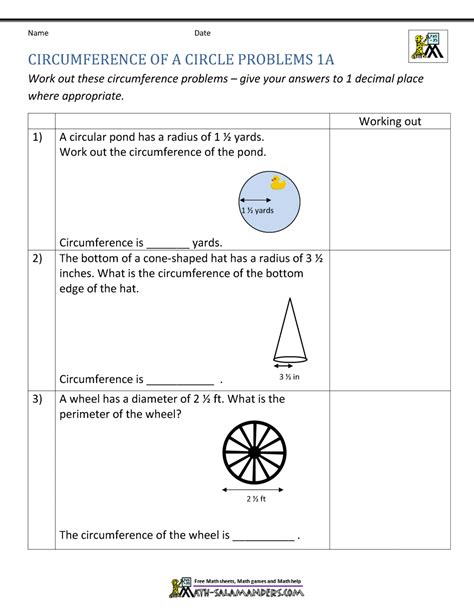 Word Problems Involving Area Of A Circle